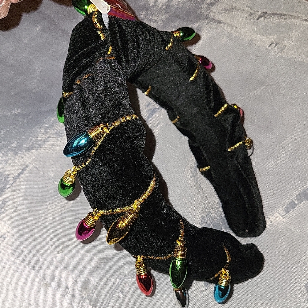 Piper K Black Headband with Colorful CHRISTMAS Bulbs Ls M LM